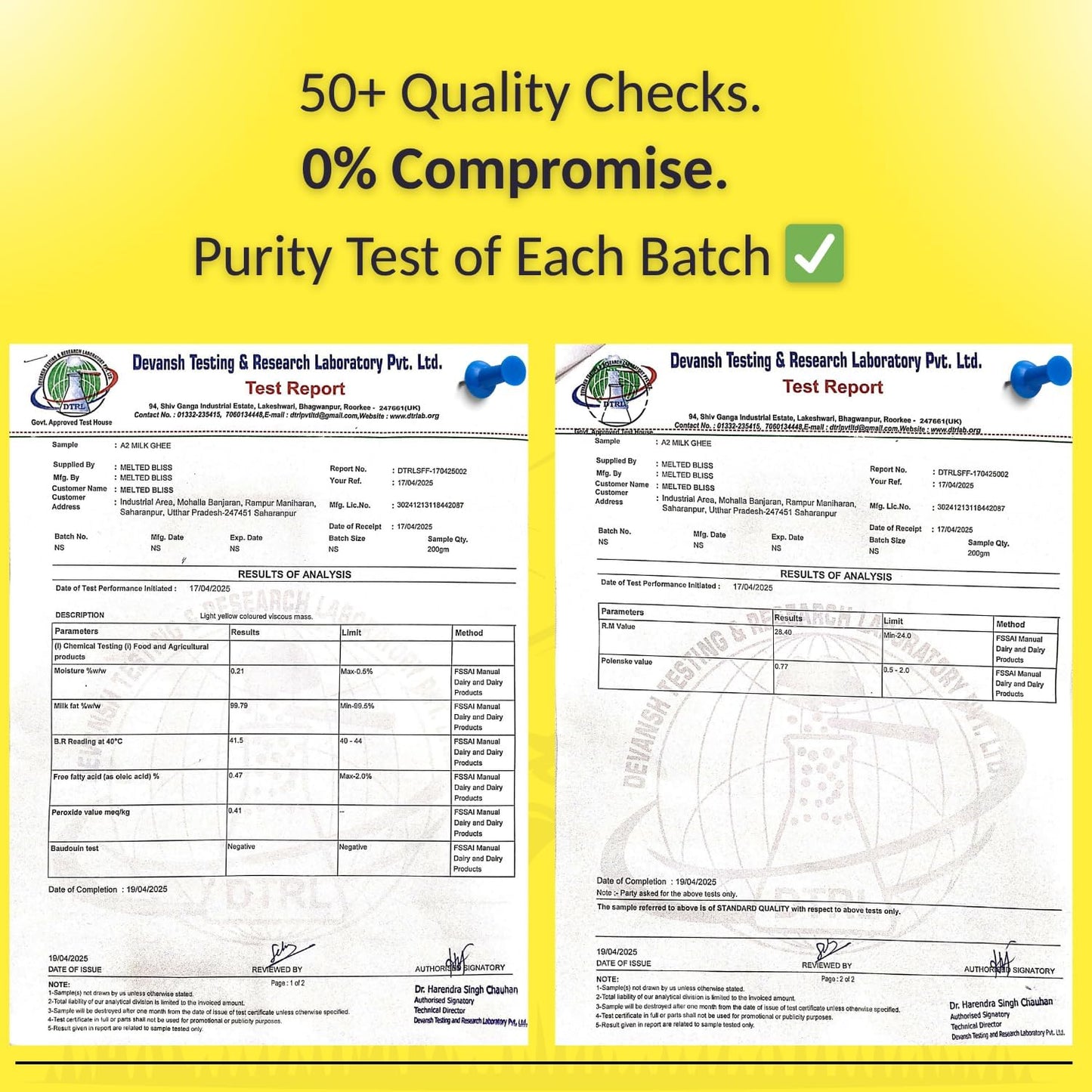MELTED BLISS® A2 Bilona Cow Ghee | 100% Pure Jaffrabadi Breed Grass Fed | Traditional Desi Ghee in Glass Jar | Lab Tested for Purity | for Cooking, Skin & Hair Care 1000 ml