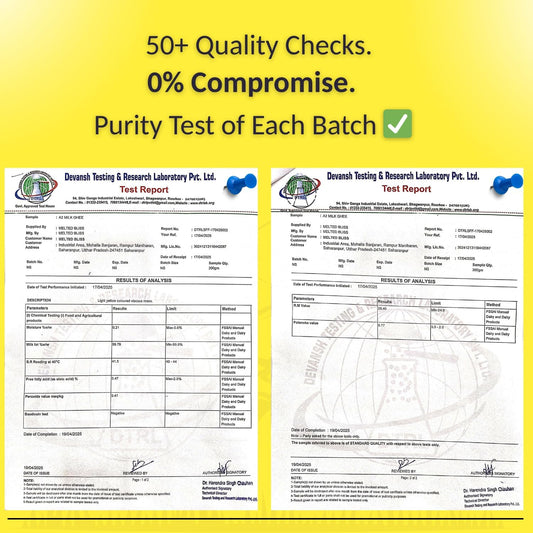 MELTED BLISS® A2 Bilona Cow Ghee | 100% Pure Jaffrabadi Breed Grass Fed | Traditional Desi Ghee in Glass Jar | Lab Tested for Purity | for Cooking, Skin & Hair Care (500) Gram