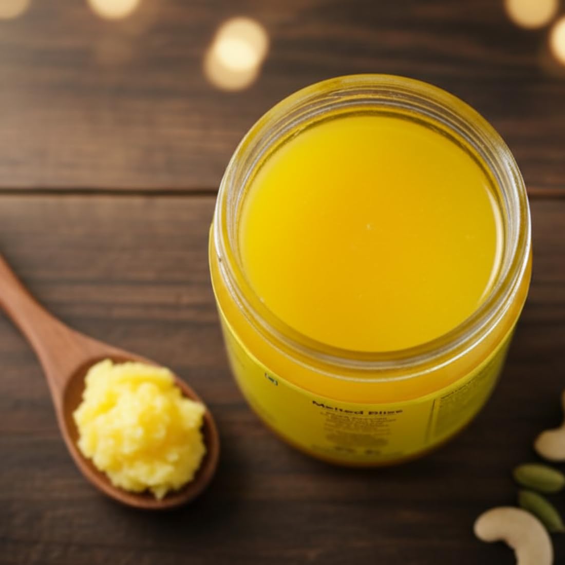 MELTED BLISS® A2 Bilona Cow Ghee | 100% Pure Jaffrabadi Breed Grass Fed | Traditional Desi Ghee in Glass Jar | Lab Tested for Purity | for Cooking, Skin & Hair Care 1000 ml