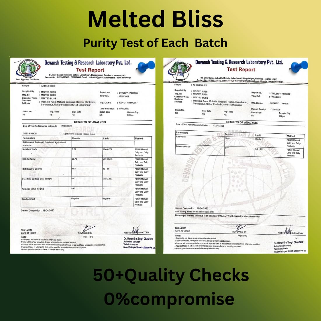 MELTED BLISS® A2 Bilona Buffalo Ghee | 100% Pure Jaffrabadi Breed Grass Fed | Traditional Desi Ghee in Glass Jar | Lab Tested for Purity | for Cooking, Skin & Hair Care (500ml, buffalo A2 Ghee)